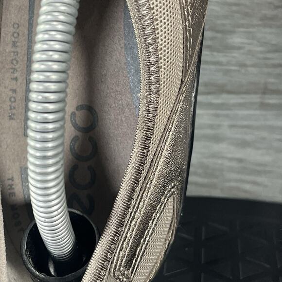 Ecco Womens Vibration II Bronze Metallic Leather Sneakers Size EU 36 US 6 - Picture 7 of 10